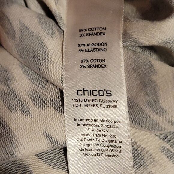 Chico's leopard print long sleeve shirt - Picture 6 of 6